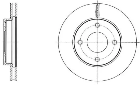 NISSAN диск гальм. передн. Note 1.4, Micra 1.0 1.2 1.4 02-,Logan 07- REMSA 61716.10