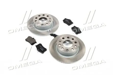Комплект гальмівний задн. VW GOLF V 1.4-2.0 03-,AUDI A3 1.6-2.0 03- REMSA 8263.06 (фото 1)