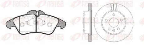 DB К-кт гальм. колодки + диски передн. Vito108-110D/113-114 96- REMSA 8578.00