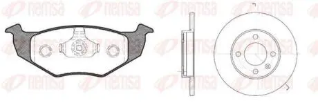 VW К-кт гальм. колодки + диски GOLF III Variant (1H5) 1.9 D 93-99, SEAT TOLEDO I (1L2) 1.9 D 91-99 REMSA 8609.03