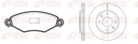 PEUGEOT К-кт гальм. колодки + диски 206 (2A/C) 1.6 i 98-00 REMSA 8643.07 (фото 1)