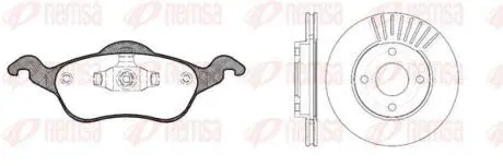 FORD К-кт гальм. колодки + диски FOCUS I (DAW, DBW) 1.8 TDCi 02-04 REMSA 8691.00 (фото 1)