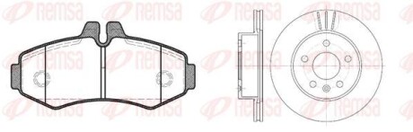 Комплект: 2 диски+ 4 колодки гальмівні REMSA 8701.00