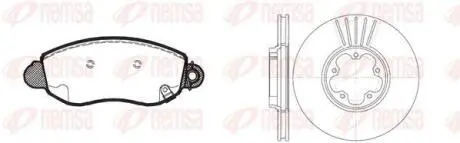 FORD К-кт гальм. колодки + диски TRANSIT 2.0TD 00- REMSA 8772.01