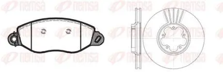 FORD К-кт гальмівні колодки + диски Transit 00- REMSA 8772.03