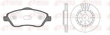 OPEL К-кт гальм. колодки + диски Corsa C 1,0-1,8 00- REMSA 8774.04 (фото 1)
