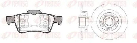 RENAULT К-кт гальм. колодки + диски Laguna 01- REMSA 8842.00