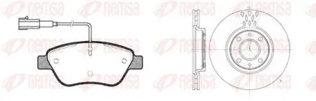 Fiat К-кт гальм. колодки + диски Doblo 1.3JTD 1.9JTD 1.4i 05- REMSA 8858.01