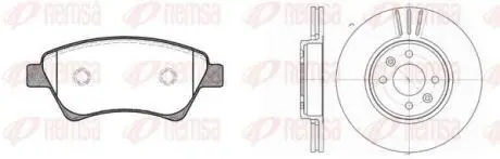 RENAULT К-кт гальм. колодки + диски Megane II, Kangoo 02- REMSA 8976.02