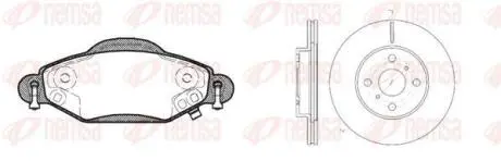TOYOTA К-кт гальмівні колодки + диски передн.Yaris 99- REMSA 8978.00 (фото 1)