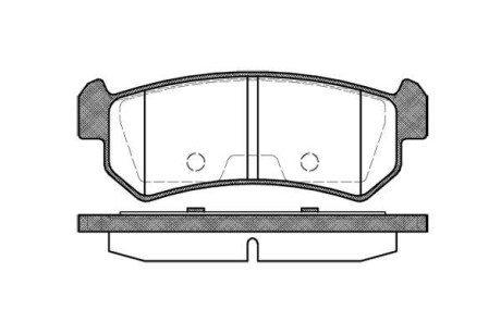 Колодки тормозные дисковые задние CHEVROLET LACETTI универсал (J200) 05-,REZZO 05-,TACUMA 05-,NUBIRA ROADHOUSE 21048.00