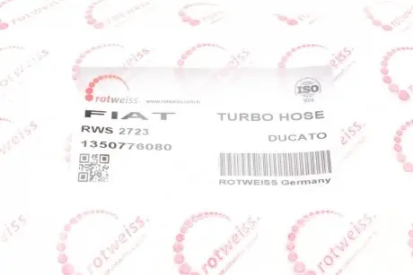 Патрубок інтеркулера (R) Fiat Ducato 2.3JTD 06- ROTWEISS RWS2723
