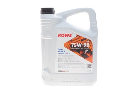 Олива 75W90 HIGHTEC TOPGEAR S (5L) (API GL-4/GL-5/MT-1) (світло-коричневий) ROWE 25002-0050-99