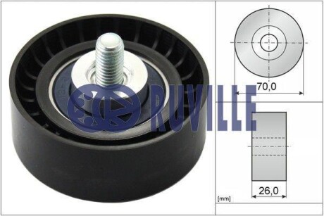 Ролик ГРМ обводной CITROEN C5 (DC_) 01-04,C5 (RC_) 04-,C5 Break (DE_) 01-04,C5 Break (RE_) 04-н RUVILLE 55939