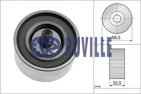 Ролик ГРМ паразитный HYUNDAI Accent 00-03, Getz 05-10, i-30 07-12, Matrix 01-05, Santa Fe 00-09, Trajet 00 RUVILLE 58409