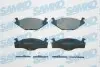 Тормозные колодки передние (15.3mm) VW Golf/Jetta/Passat 83- (не симметричные) SAMKO 5SP224 (фото 1)