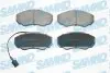 Тормозные колодки передние (19 мм) (с датчиком) Jumper Ducato Boxer 94- SAMKO 5SP966 (фото 1)