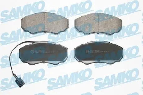 Тормозные колодки передние (19 мм) (с датчиком) Jumper Ducato Boxer 94- SAMKO 5SP966