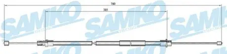 Трос зчеплення SAMKO C0649B