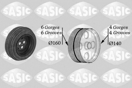 Шкив коленвала SASIC 2150028