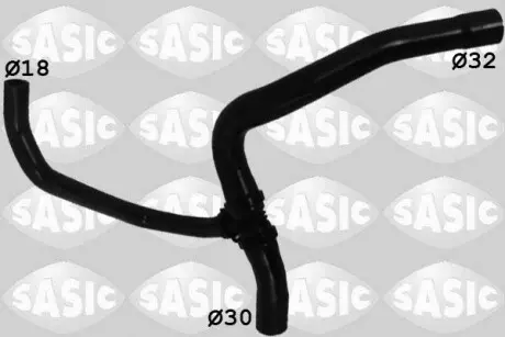 Патрубок радіатора нижний RENAULT Logan I, Sandero I SASIC 3404095