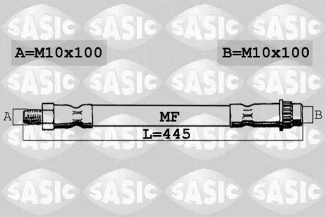 Шланг гальм. передній SASIC 6600031