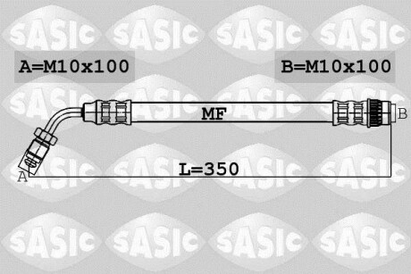 Шланг торм. задний SASIC 6604019