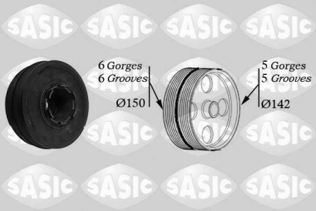 Шків коленвалу SASIC 9001810