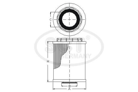 Фільтр масляний AUDI A6 (4F/C6) 2.8 FSI V6 (06-) (SH 4041 L) SCT SCT Germany SH4041L