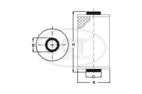 Фільтр масляний CITROEN Berlingo I (M49, M59) 1.6 HDi 75 (SH 4793 P) SCT SCT Germany SH4793P