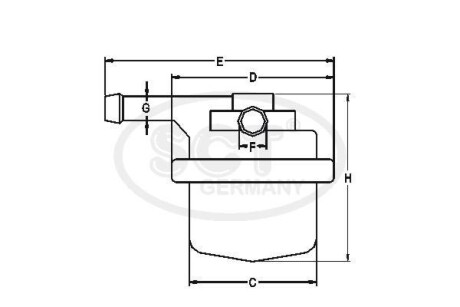 Фильтр топливный Subaru Justy 1.0/1.2 Toyota Hiace 1.8/2.0 83-95 SCT Germany ST 332