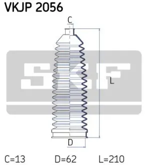 Пильовик рульового керування SKF VKJP 2056