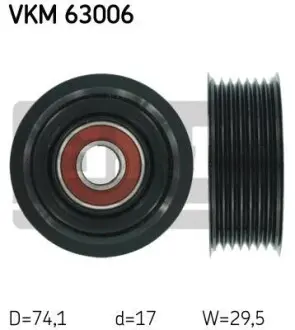 Ролик модуля натягувача ременя SKF VKM 63006