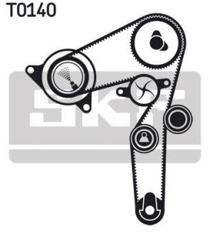 К-кт ГРМ (рем.+2 шт. ролики) Opel Astra H, Vectra C 1.9CDTI 04- SKF VKMA 02194