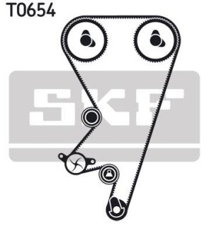 Комплект ГРМ (ремень+ролик) SKF VKMA05202