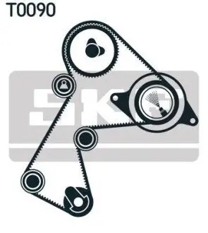 Ремінь ГРМ + 2 ролика натягу Renault Rapid,Clio,Kangoo 1.9d SKF VKMA 06113
