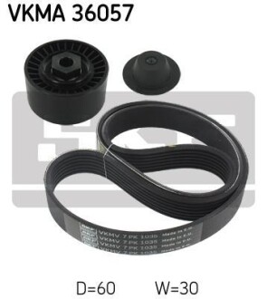 Комплект доріжкового ремня SKF VKMA 36057