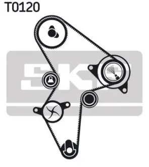 Роликовий модуль натягувача ременя (ролик, ремінь, помпа) SKF VKMC 03121