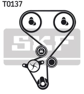 Комплект (ремінь+ролик+помпа) SKF VKMC 03130