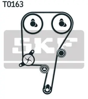Комплект (ремінь+ролик+помпа) SKF VKMC 06602