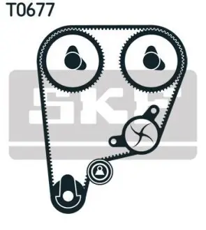 Комплект (ремень+ролик+насос) SKF VKMC 93210
