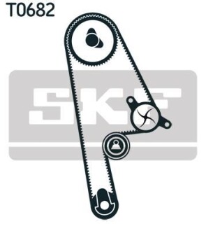 Комплект (ремінь+ролик+насос) SKF VKMC 93616