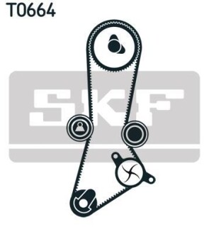 Комплект (ремень+ролик+насос) SKF VKMC 95660-1