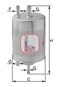 Фільтр паливний Audi A4 1.8T 00-05/Seat Exeo 1.8T 08-10 SOFIMA S 1958 B