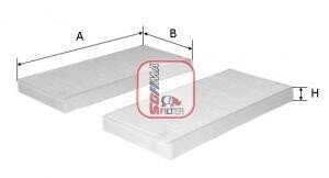 Фільтр салону BMW 5 (F10/F11/F07GT)/6 (F12/F13/F06GC) 10-18/7 (F01-F04) 08-15 (к-кт 2 шт.) SOFIMA S 3229 C