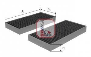 Фільтр салону BMW 5 (E60)/6 (E63) 04-10 (вугільний) (к-кт 2 шт.) SOFIMA S 4127 CA