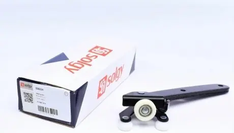 Ролик дверей (боковий/нижній) VW Caddy 03-(L) (з кронштейном) Solgy 306034