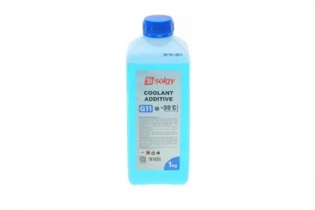 Антифриз (синій) G11 (1kg) (-35°C готовий до застосування) Solgy 503001