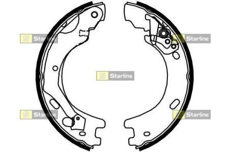 Тормозные колодки барабанные STARLINE BC 01030