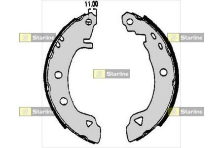 Тормозные колодки барабанные STARLINE BC 04920